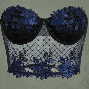 strapless embroidered top